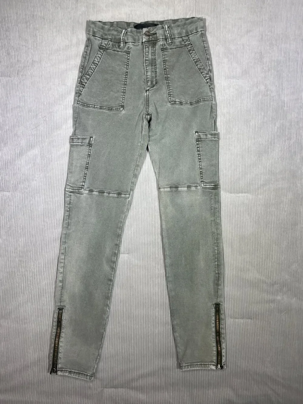 Joe's Jeans The Charlie Utility Olive Green High Rise Skinny Ankle Pants Size 26